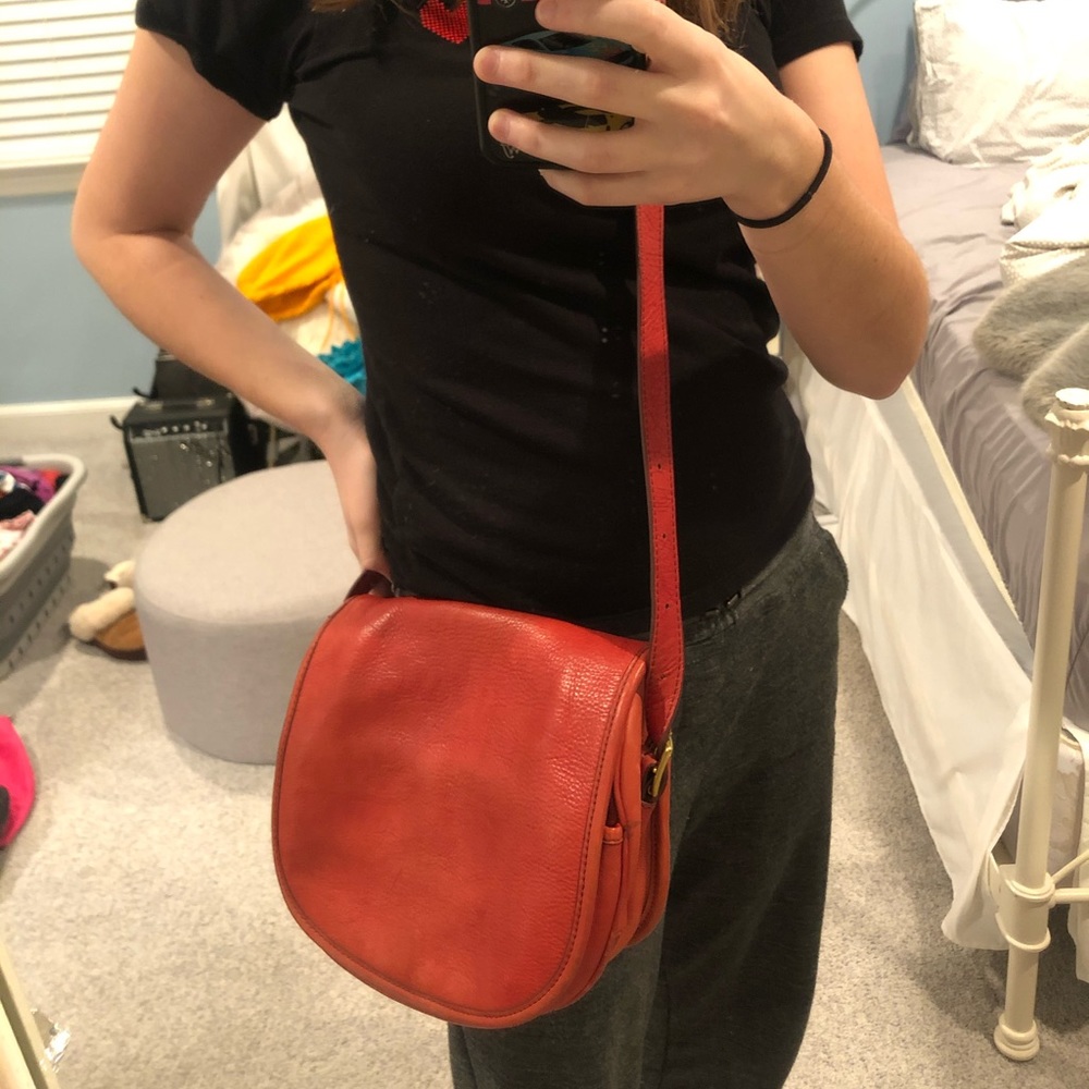 CORAL J CREW CROSSBODY BAG
